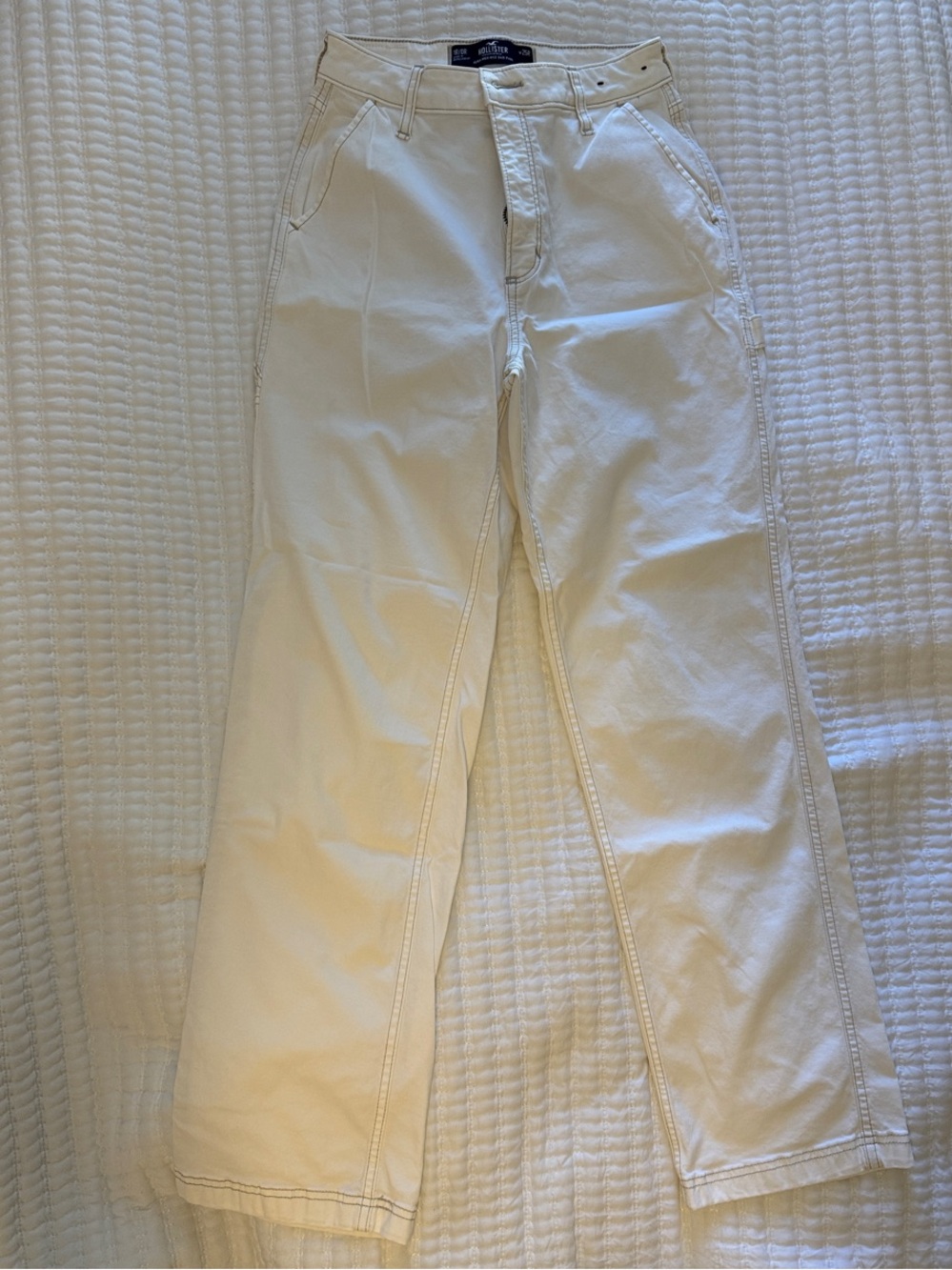 Hollister Cream Straight-Leg Women's Jeans